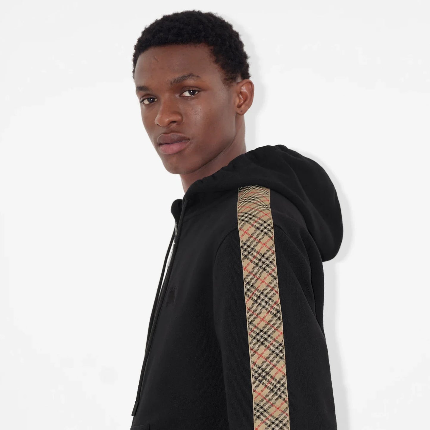 Burberry check-trim Cotton Sweetshirt