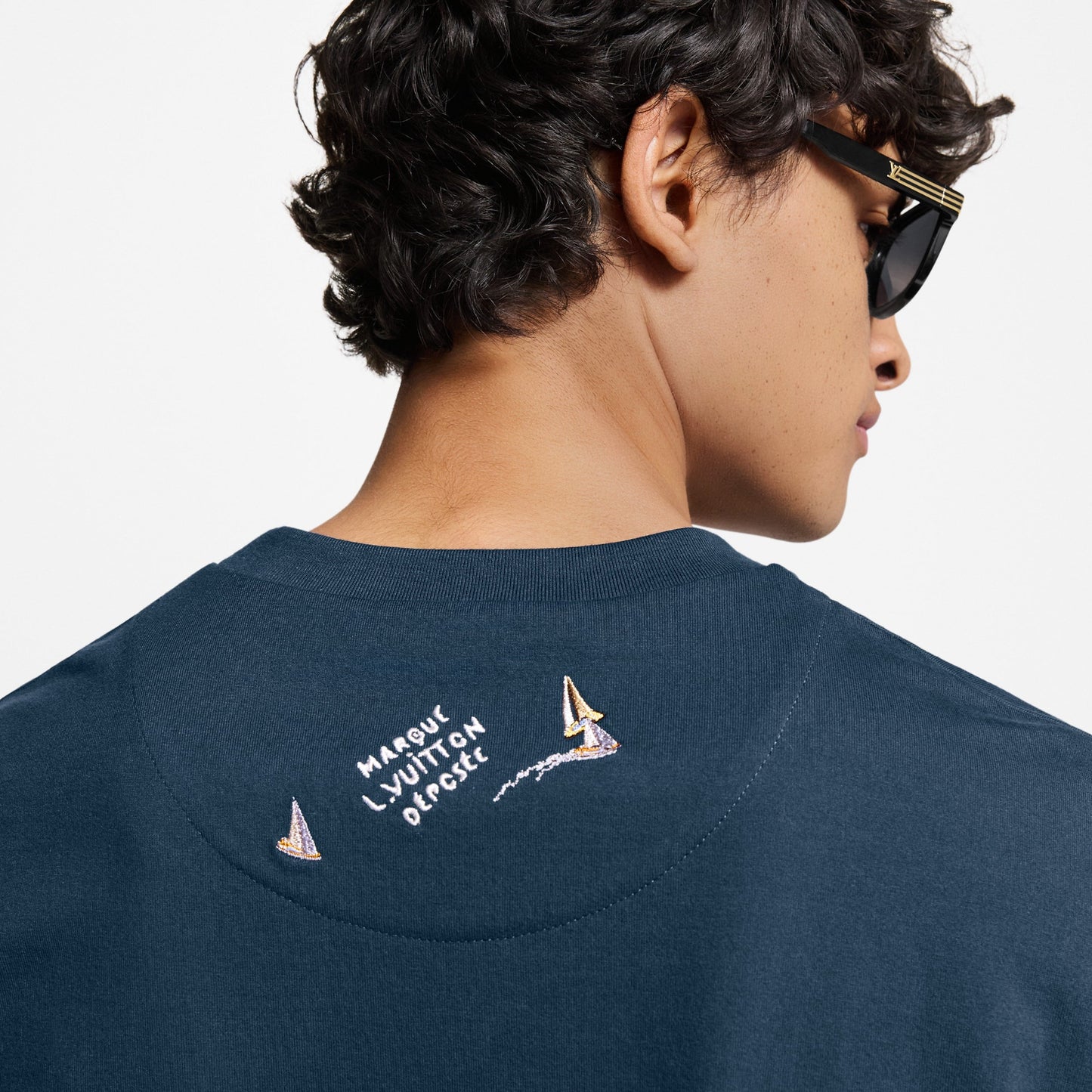 Louis Vitton Embroidered Cotton T-Shirt