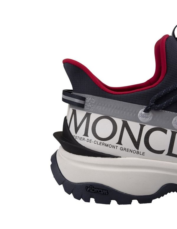 Moncler Men's Trailgrip Lite 2 Low Top Sneakers in White/Red Moncler